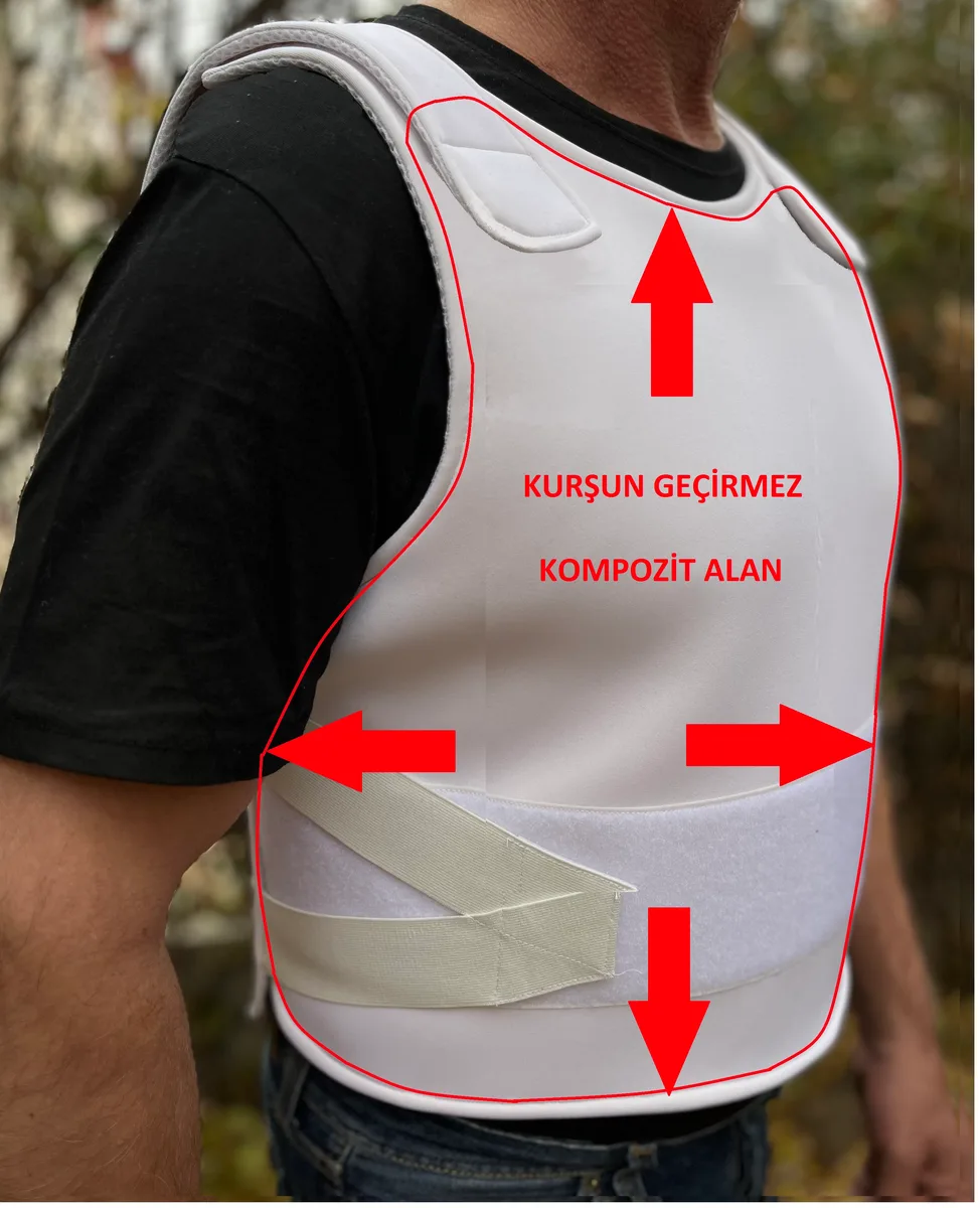 Copes 3A Seviye Gömlek Altı Çelik Yelek Beyaz
