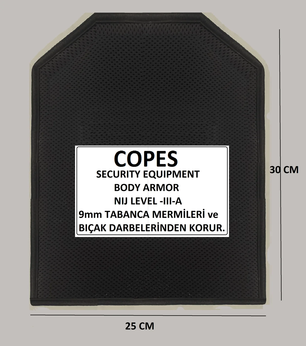 Copes 3A Seviye Balistik Yelek Plakası